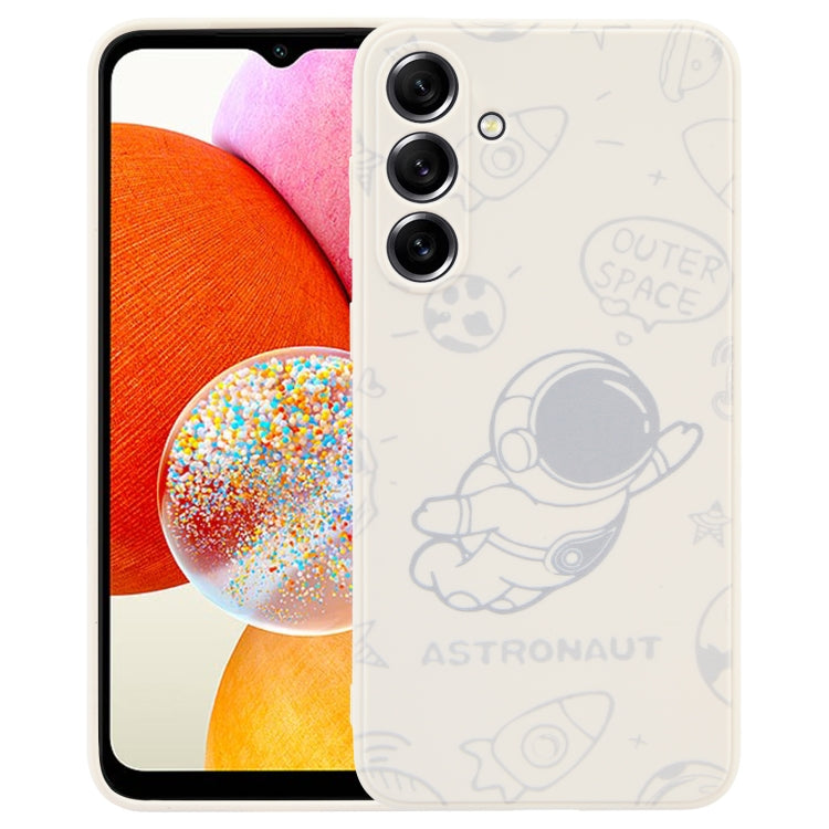Astronaut Pattern Silicone Straight Edge Phone Case, For Samsung Galaxy A14, For Samsung Galaxy A34 5G, For Samsung Galaxy S20+