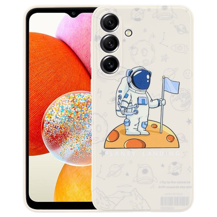 Astronaut Pattern Silicone Straight Edge Phone Case, For Samsung Galaxy A14, For Samsung Galaxy A34 5G, For Samsung Galaxy S20+