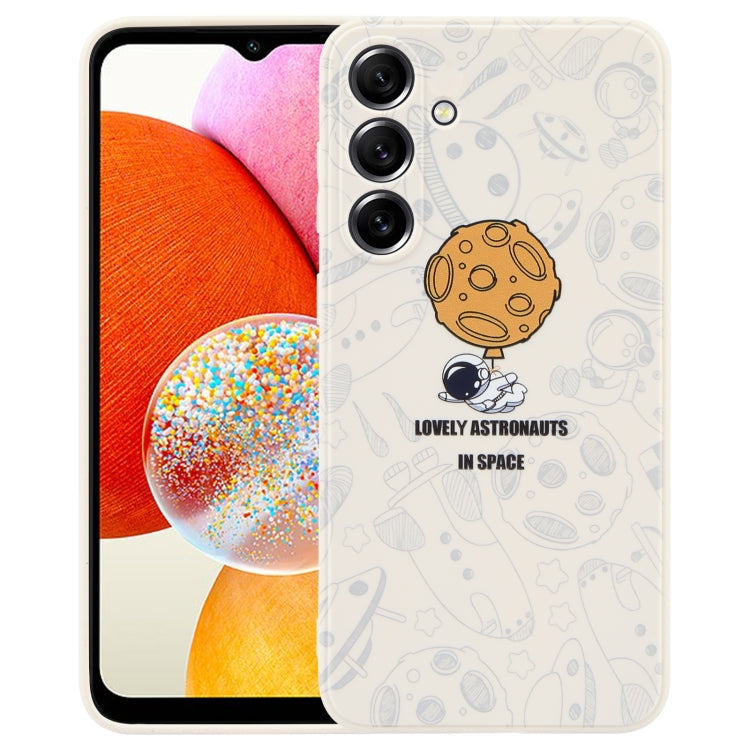 Astronaut Pattern Silicone Straight Edge Phone Case, For Samsung Galaxy A14, For Samsung Galaxy A34 5G, For Samsung Galaxy S20+