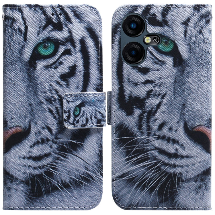 Coloured Drawing Flip Leather Phone Case, For Tecno Pova 5 Pro, For Tecno Pova Neo 3