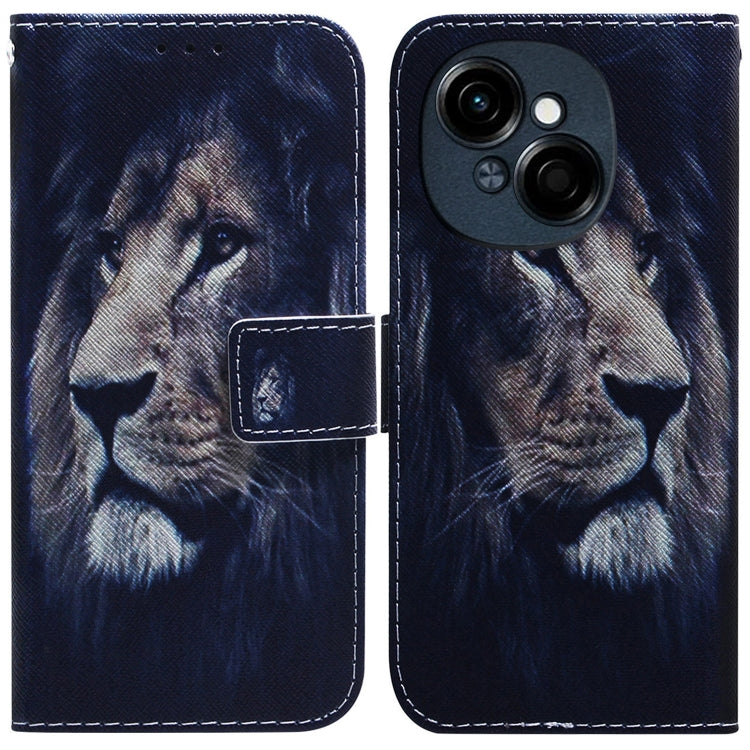 Coloured Drawing Flip Leather Phone Case, For Tecno Spark Go 1 / Pop 9 Pro, For Tecno Camon 30 Premier 5G