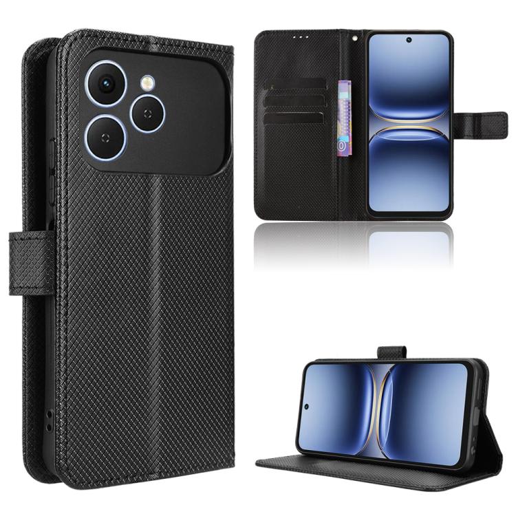 Diamond Texture Leather Phone Case, For Tecno Pova Curve 5G, For Tecno Camon 40 Pro 4G / 5G, For Tecno Camon 40 Premier 5G, For Tecno Camon 40 4G