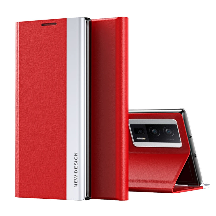 Side Side Electroplated Magnetic Leather Phone Case, For Xiaomi Poco F5 Pro, For Xiaomi Poco F5
