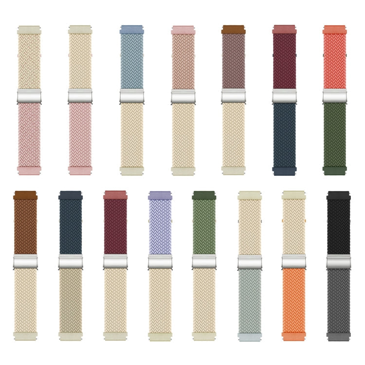 Buckle Braided Nylon Watch Band, 20mm