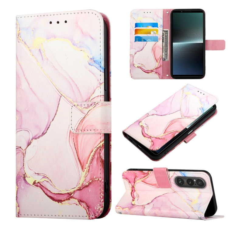 PT003 Marble Pattern Flip Leather Phone Case, For Sony Xperia 1 V, For Sony Xperia 10 V, For Sony Xperia 10 IV