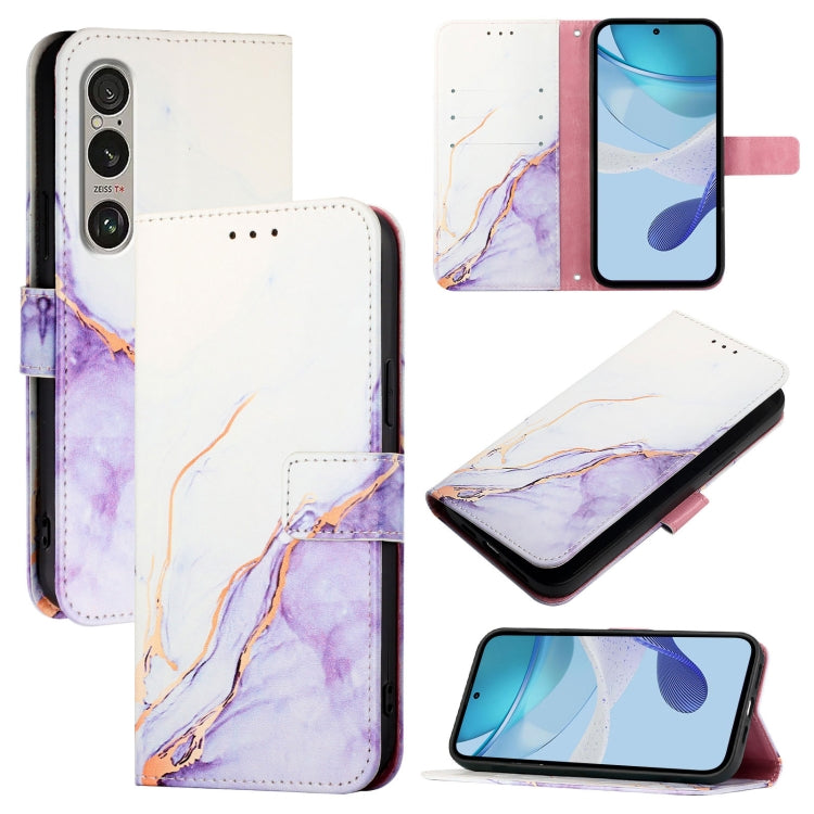 PT003 Marble Pattern Flip Leather Phone Case, For Sony Xperia 10 VI, For Sony Xperia 1 VI, For Sony Xperia 5 VI, For Sony Xperia 5 V