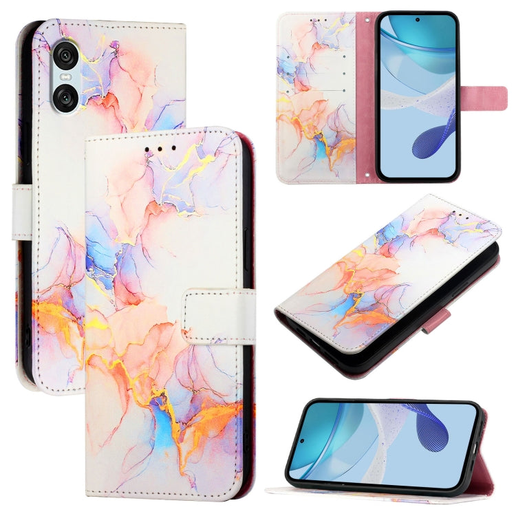 PT003 Marble Pattern Flip Leather Phone Case, For Sony Xperia 10 VI, For Sony Xperia 1 VI, For Sony Xperia 5 VI, For Sony Xperia 5 V
