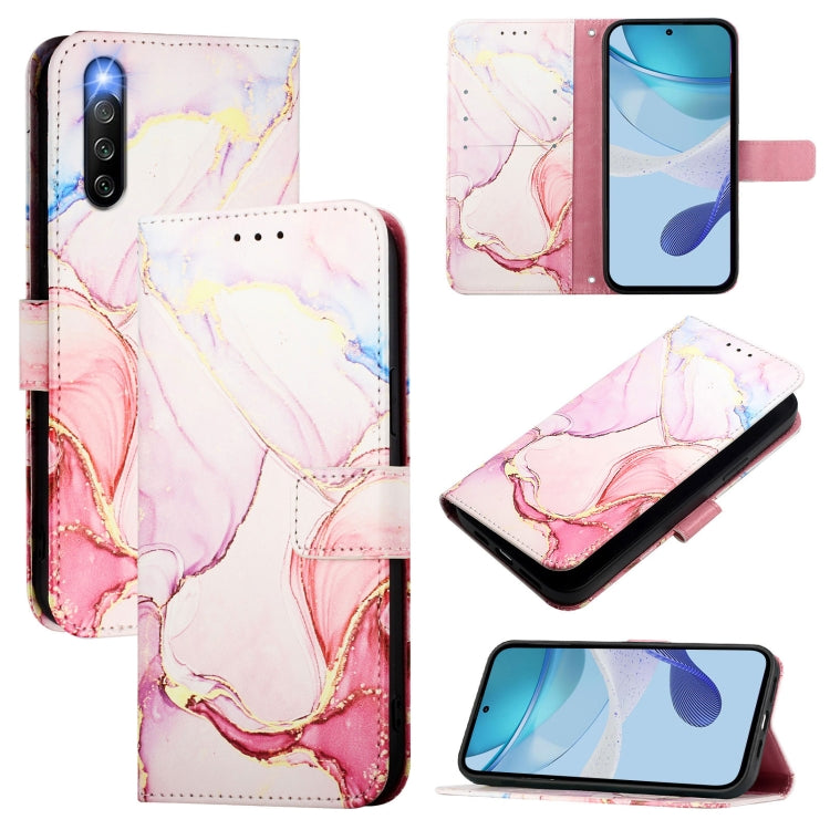 PT003 Marble Pattern Flip Leather Phone Case, For Sony Xperia 1 V, For Sony Xperia 10 V, For Sony Xperia 10 IV