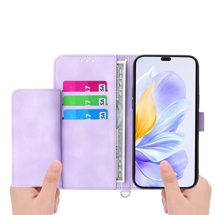 Skin Feel Flowers Embossed Wallet Leather Phone Case, For Honor 300 Pro / 300 Ultra, For Honor X60i, For Honor X6b, For Honor 200 Lite Global