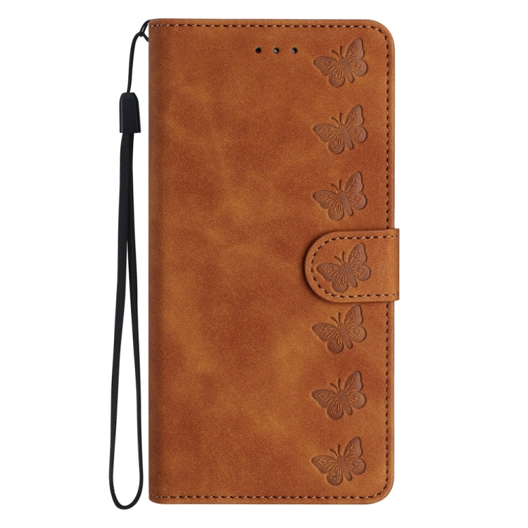 Seven Butterflies Embossed Leather Phone Case, For Motorola Moto G9, For Motorola Moto E 2020, For Motorola Edge+ 2020, For Motorola Moto G8 Play