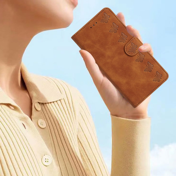Seven Butterflies Embossed Leather Phone Case, For Motorola Edge 50 Pro, For Motorola Edge 50 Fusion, For Motorola Moto G84 5G, For Motorola Moto G54 5G