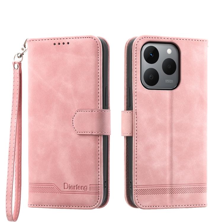Dierfeng Dream Line TPU Hybrid PU Leather Phone Case, For Realme 15T 5G, For Realme 15 5G / Realme 15 Pro 5G, For Realme 14 / Realme P3 5G, For Realme 14 Pro+
