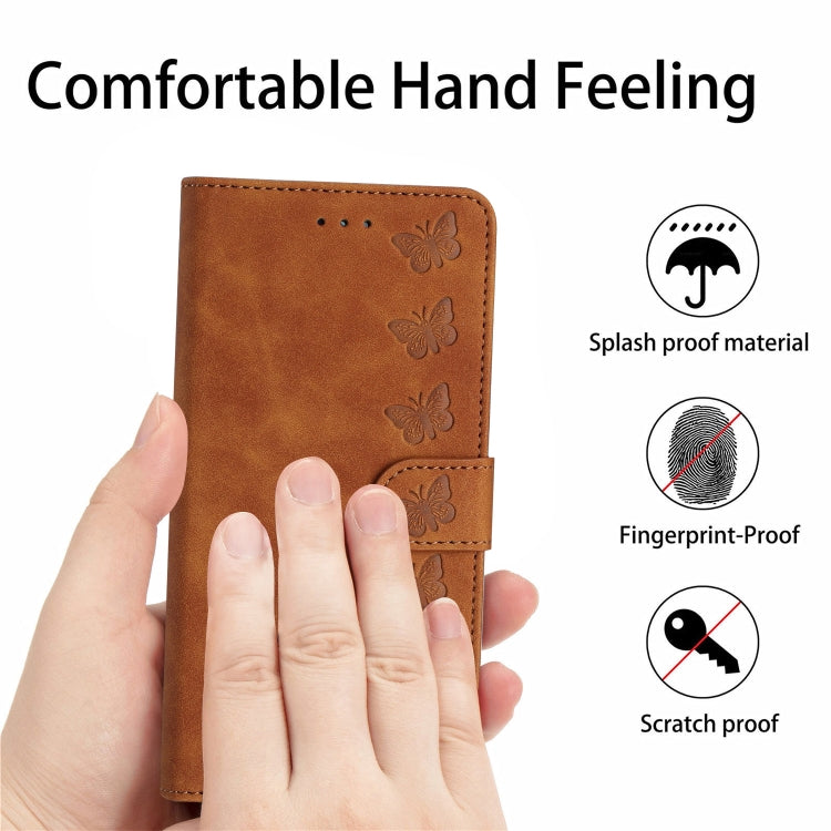Seven Butterflies Embossed Leather Phone Case, For Samsung Galaxy A05, For Samsung Galaxy A10 / M10, For Samsung Galaxy A12 5G, For Samsung Galaxy A13 4G