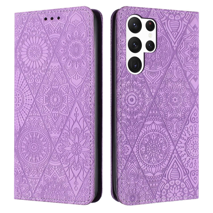 Ethnic Embossed Adsorption Leather Phone Case, For Samsung Galaxy S23 5G, For Samsung Galaxy S23 Ultra 5G, For Samsung Galaxy S22 5G, For Samsung Galaxy S22+ 5G