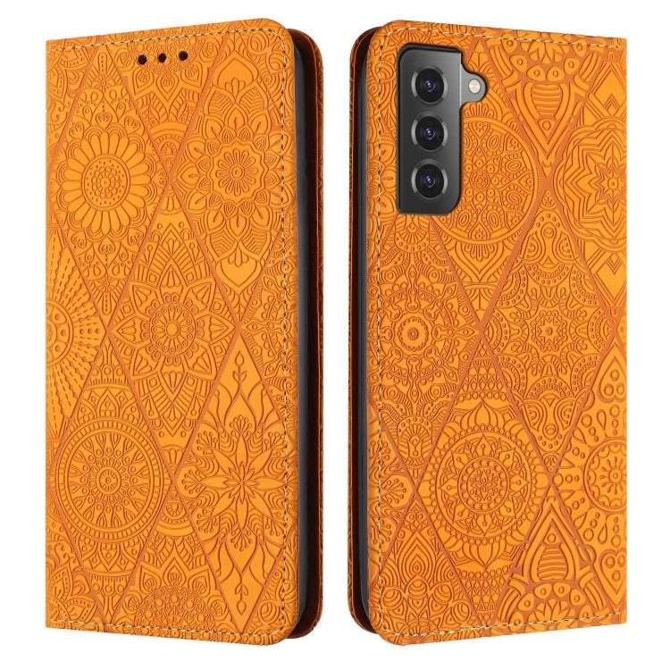 Ethnic Embossed Adsorption Leather Phone Case, For Samsung Galaxy S23 5G, For Samsung Galaxy S23 Ultra 5G, For Samsung Galaxy S22 5G, For Samsung Galaxy S22+ 5G