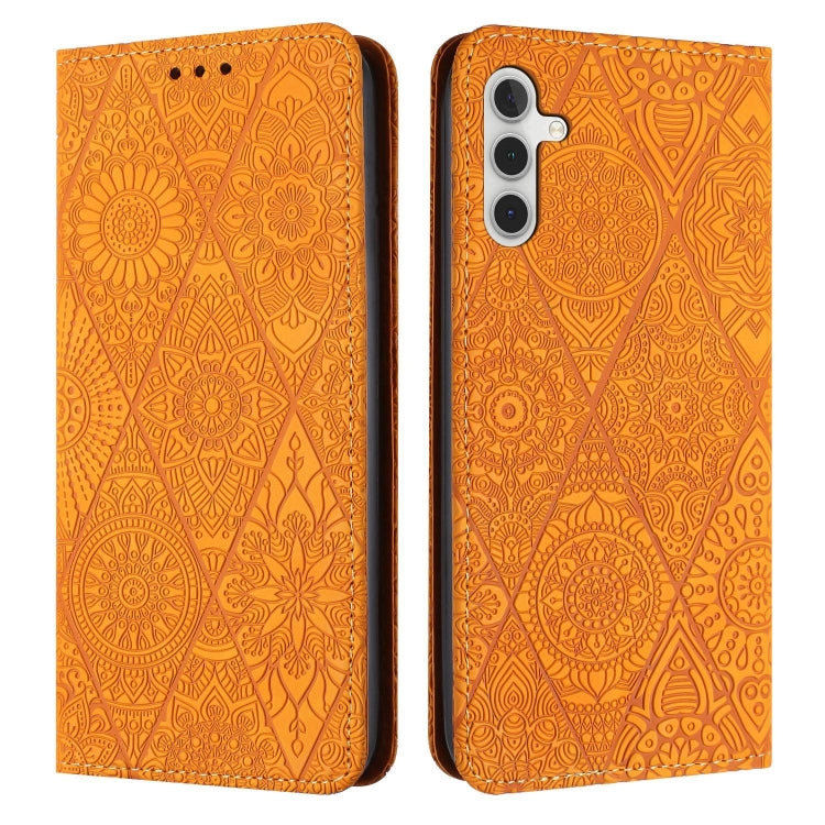 Ethnic Embossed Adsorption Leather Phone Case, For Samsung Galaxy A22 5G, For Samsung Galaxy A23, For Samsung Galaxy A24 4G, For Samsung Galaxy A32 4G