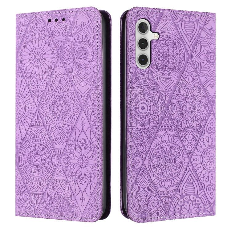 Ethnic Embossed Adsorption Leather Phone Case, For Samsung Galaxy A22 5G, For Samsung Galaxy A23, For Samsung Galaxy A24 4G, For Samsung Galaxy A32 4G