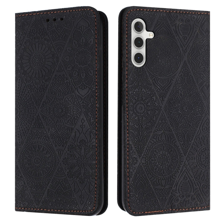 Ethnic Embossed Adsorption Leather Phone Case, For Samsung Galaxy A22 5G, For Samsung Galaxy A23, For Samsung Galaxy A24 4G, For Samsung Galaxy A32 4G