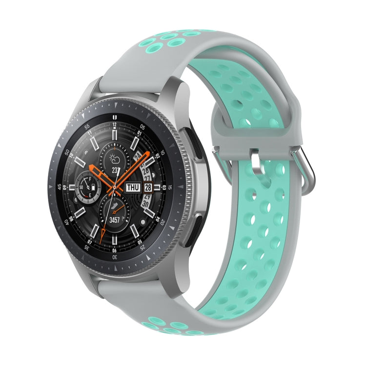 Universal Sports Two-tone Silicone Replacement Wrist Strap, For Samsung Galaxy Watch 46mm / Gear S3