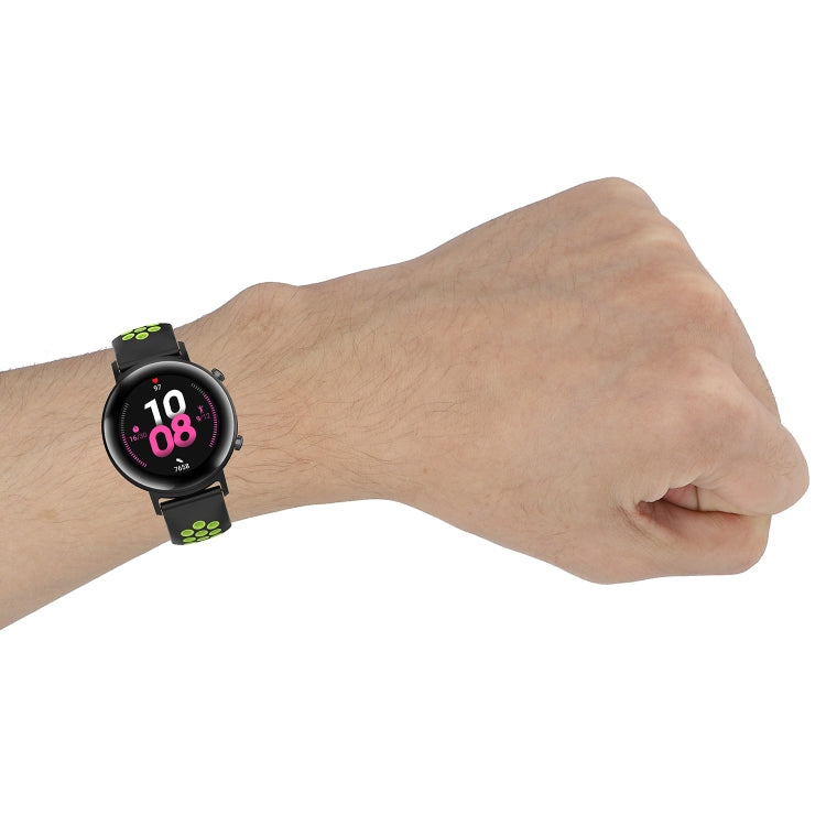 20mm Universal Sports Two Colors Silicone Replacement Strap Watchband