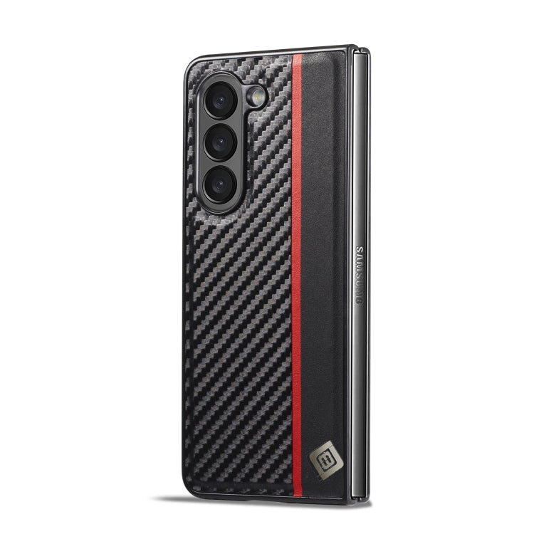 LC.IMEEKE Carbon Fiber PU + TPU Horizontal Flip Leather Phone Case, For Samsung Galaxy Z Fold5, For Samsung Galaxy Z Flip5