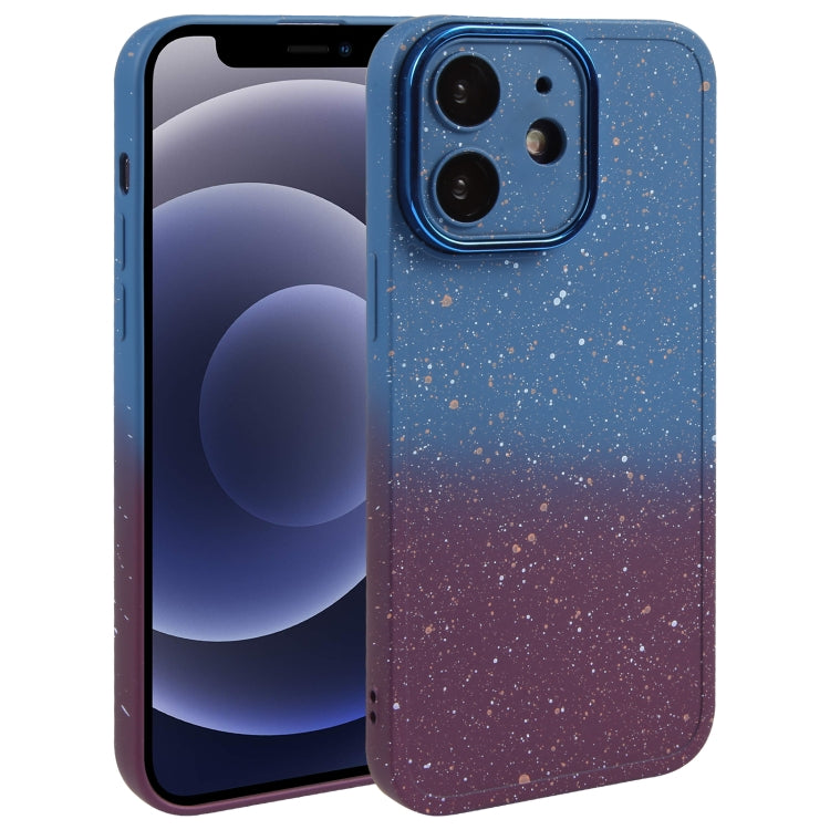 Gradient Starry Silicone Phone Case with Lens Film, For iPhone 13 Pro Max, For iPhone 13 Pro, For iPhone 13, For iPhone 12