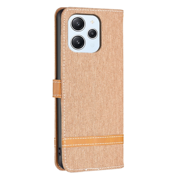 Color Block Denim Texture Leather Phone Case, For Xiaomi Redmi Note 13 Pro 4G Global, For Xiaomi Redmi 13C