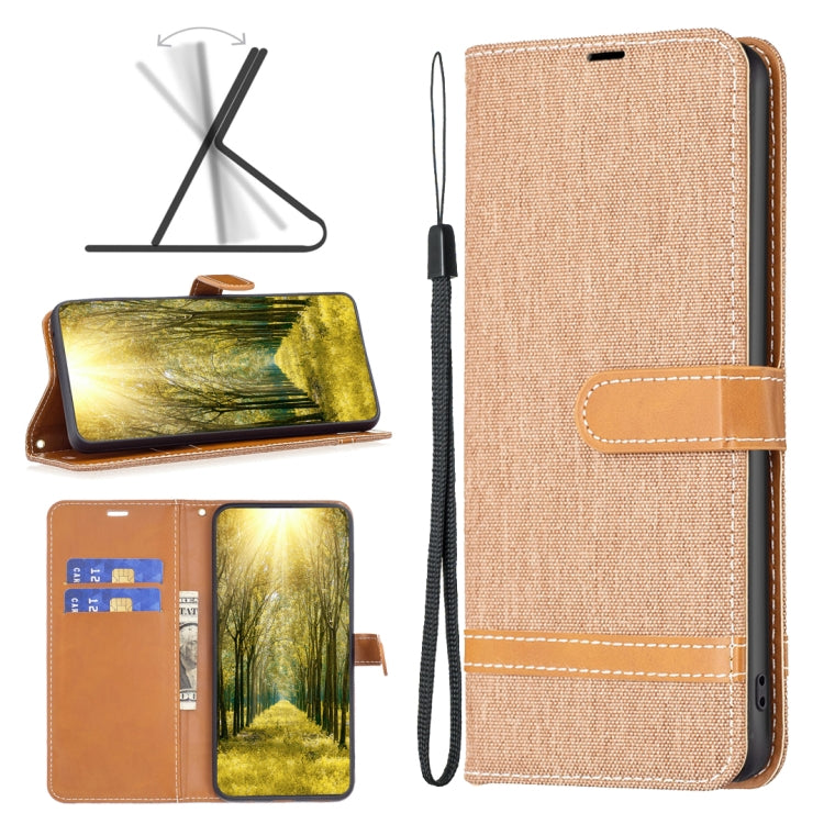 Color Block Denim Texture Leather Phone Case, For Xiaomi Redmi Note 13 Pro 4G Global, For Xiaomi Redmi 13C
