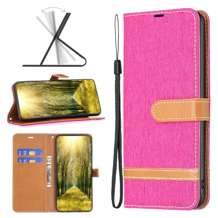 Color Block Denim Texture Leather Phone Case, For Xiaomi Redmi Note 13 Pro 4G Global, For Xiaomi Redmi 13C