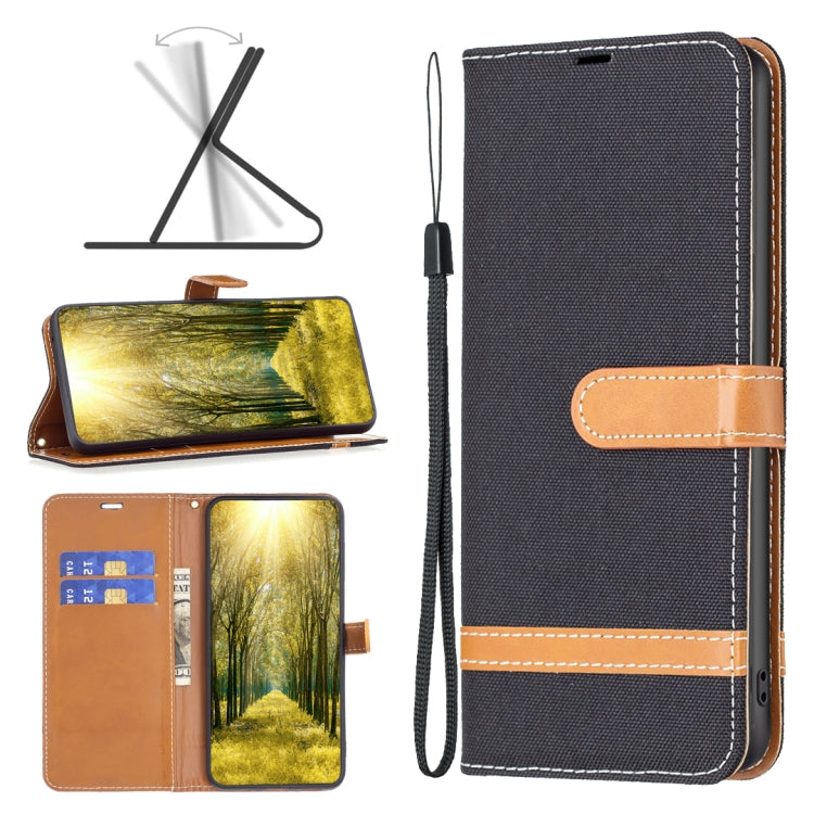 Color Block Denim Texture Leather Phone Case, For Xiaomi Redmi Note 13 Pro 4G Global, For Xiaomi Redmi 13C