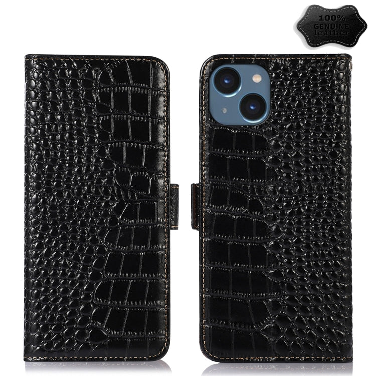 Crocodile Top Layer Cowhide Leather Phone Case, For iPhone 16 Pro, For iPhone 16 Plus, For iPhone 16, For iPhone 15 Pro Max, For iPhone 15 Pro, For iPhone 15 Plus