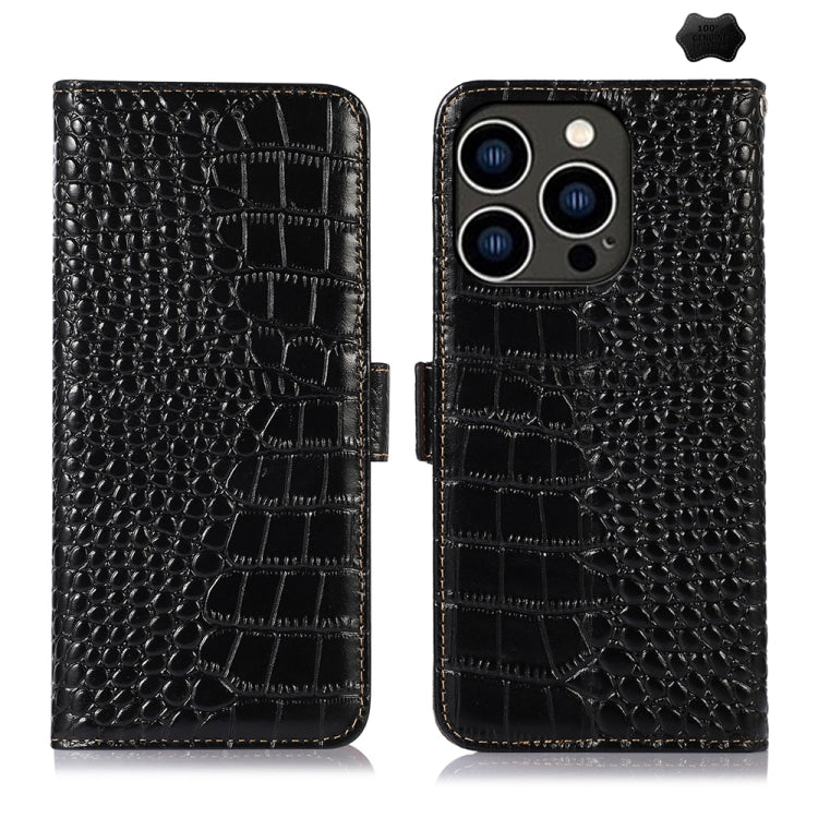 Crocodile Top Layer Cowhide Leather Phone Case, For iPhone 16 Pro, For iPhone 16 Plus, For iPhone 16, For iPhone 15 Pro Max, For iPhone 15 Pro, For iPhone 15 Plus