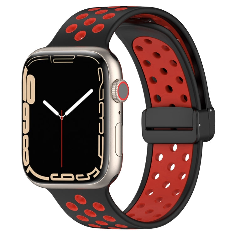 Magnetic Buckle Silicone Watch Band, For Apple Watch 7 45mm