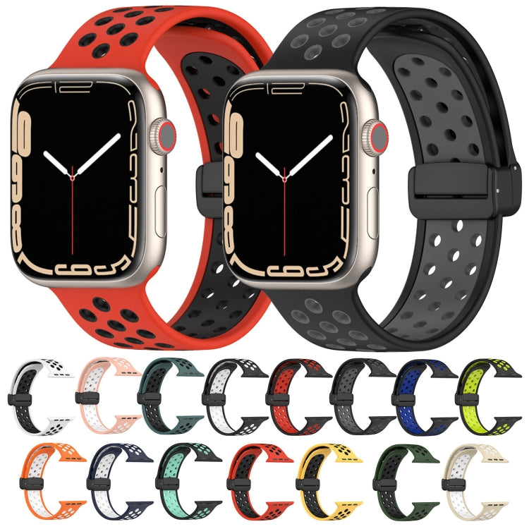 Magnetic Buckle Silicone Watch Band, For Apple Watch 7 41mm