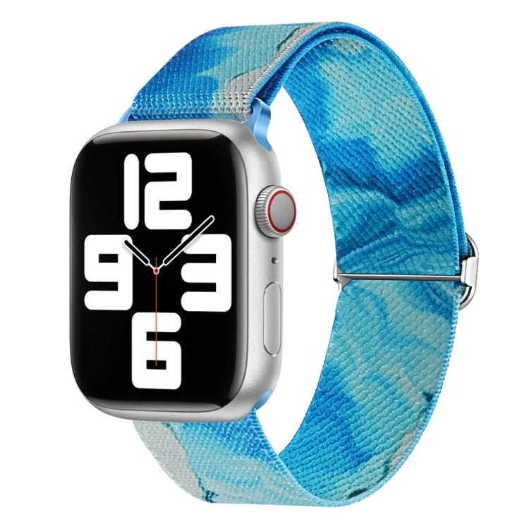 Painted Pattern Nylon Replacement Watch Band, For Apple Watch SE 2022 44mm, For Apple Watch 7 41mm, For Apple Watch 7 45mm
