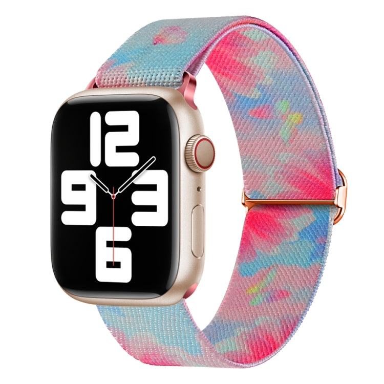 Painted Pattern Nylon Replacement Watch Band, For Apple Watch SE 2022 44mm, For Apple Watch 7 41mm, For Apple Watch 7 45mm