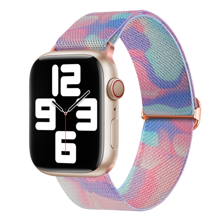 Painted Pattern Nylon Replacement Watch Band, For Apple Watch SE 2022 44mm, For Apple Watch 7 41mm, For Apple Watch 7 45mm