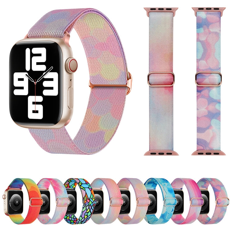 Painted Pattern Nylon Replacement Watch Band, For Apple Watch SE 2022 40mm, For Apple Watch 9 45mm, For Apple Watch 9 41mm