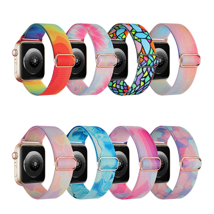 Painted Pattern Nylon Replacement Watch Band, For Apple Watch 4 44mm, For Apple Watch 4 40mm, For Apple Watch 3 38mm