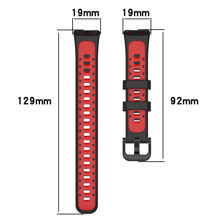 Two Color Silicone Watch Band, For Huawei Band 10 / 9 / 8