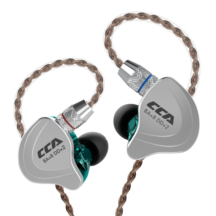 CCA CCA-C10 3.5mm Gold Plated Plug Ten Unit Hybrid Wire-controlled In-ear Earphone, without Mic