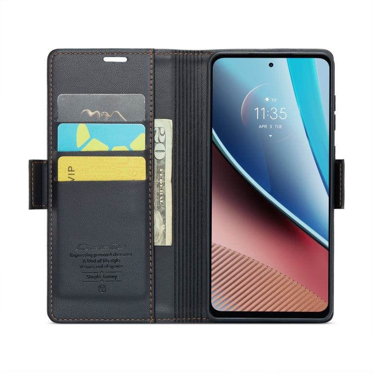 CaseMe 023 Butterfly Buckle Litchi Texture RFID Anti-theft Leather Phone Case, For Motorola Moto G Stylus 5G 2023