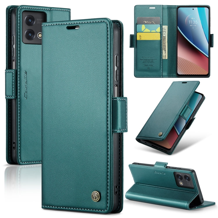 CaseMe 023 Butterfly Buckle Litchi Texture RFID Anti-theft Leather Phone Case, For Motorola Moto G Stylus 5G 2023