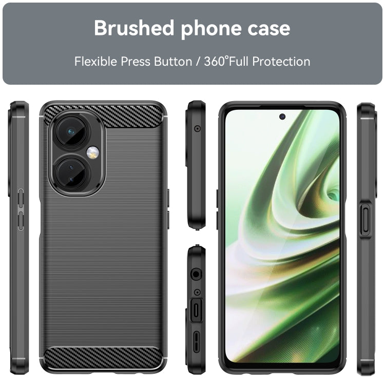 Brushed Texture Carbon Fiber TPU Phone Case, For OnePlus Nord CE3 Lite, For OnePlus Nord 3