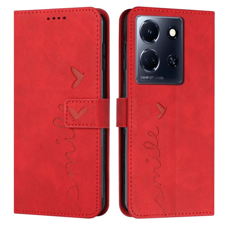 Skin Feel Heart Pattern Leather Phone Case, For Infinix Hot 30 Play NFC, For Infinix Note 30/Note 30 5G, For Infinix Note 30i, For Infinix Note 30 Pro