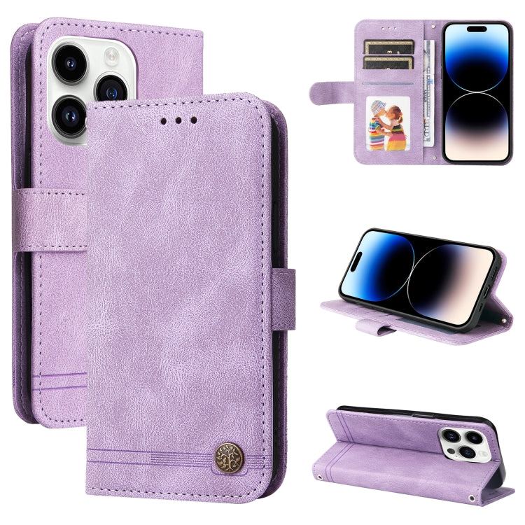 Skin Feel Life Tree Leather Phone Case, For iPhone 16, For iPhone 15 Pro Max, For iPhone 15 Pro, For iPhone 15 Plus