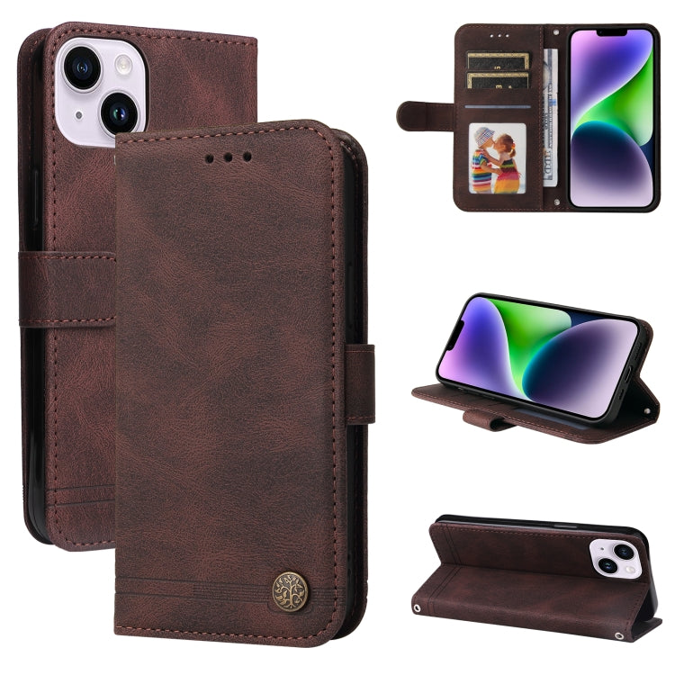 Skin Feel Life Tree Leather Phone Case, For iPhone 16, For iPhone 15 Pro Max, For iPhone 15 Pro, For iPhone 15 Plus
