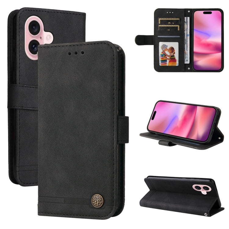Skin Feel Life Tree Leather Phone Case, For iPhone 16, For iPhone 15 Pro Max, For iPhone 15 Pro, For iPhone 15 Plus