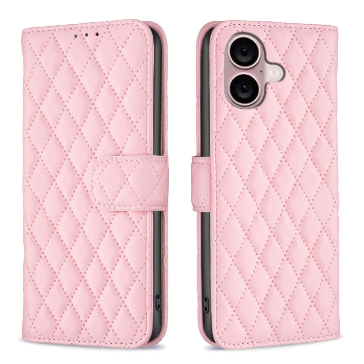 Diamond Lattice Wallet Flip Leather Phone Case, For iPhone 16, For iPhone 15 Pro Max, For iPhone 15 Pro, For iPhone 15 Plus