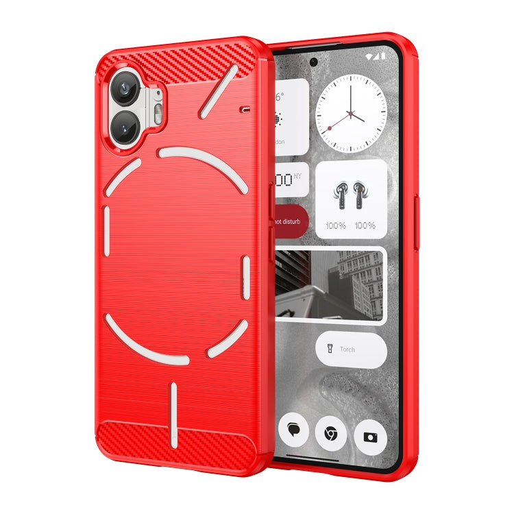 Carbon Fiber Brushed Texture TPU Phone Case, For Nothing CMF Phone 1, For Nothing Phone 2a, For Nothing Phone 2